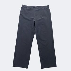 Eileen Fisher Pants Women M Gray‎ Washable Cropped Pull On Stretch Crepe Viscose
